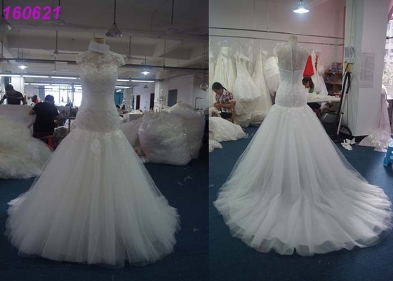 Customized Long Dramatic Mermaid Style Wedding Dress For Bridal Multi Colors