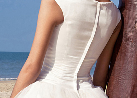 A Line Cap Sleeve Short Female Wedding Dress For Beautiful Girls Floor - Length