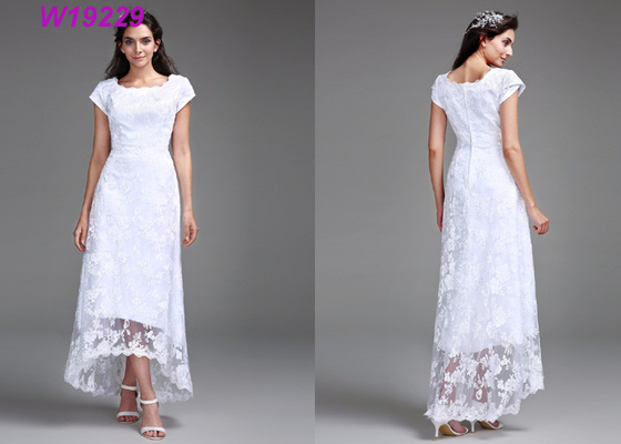 Polyester Slim Traditional Wedding Gowns / Brand Design Spring Wedding Dresses