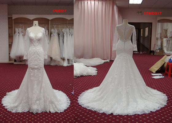 Customized Size Slim Mermaid Style Wedding Dress For Bridesmaid Wedding Party