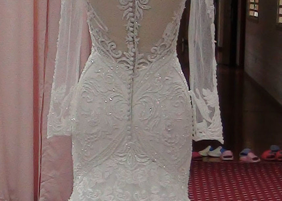 Customized Size Slim Mermaid Style Wedding Dress For Bridesmaid Wedding Party