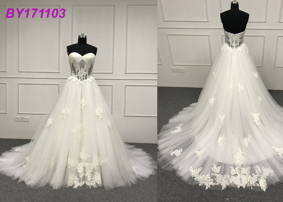 Summer Beaded Lace Princess Bride Wedding Dress For Woman Beach Wedding Party
