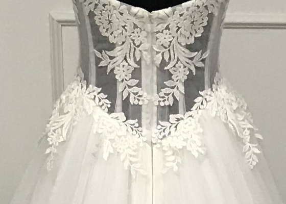 Summer Beaded Lace Princess Bride Wedding Dress For Woman Beach Wedding Party