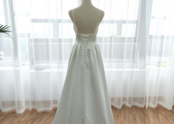 Hemline A Line Floor Length Wedding Dress / Bride A Line Off The Shoulder Wedding Dress