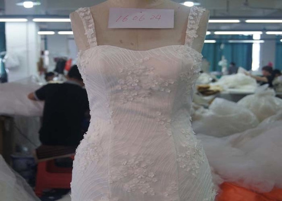 Romantic Mermaid Wedding Dress With Straps / Unique Sleeveless Mermaid Wedding Dress