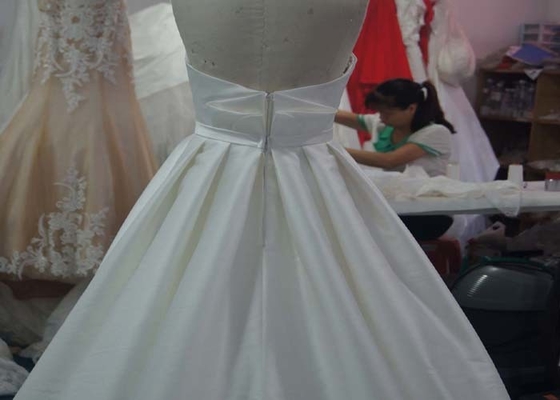 All Size Plain Crepe Female Wedding Dress For Bridal 150cm Satin Long Big Tail