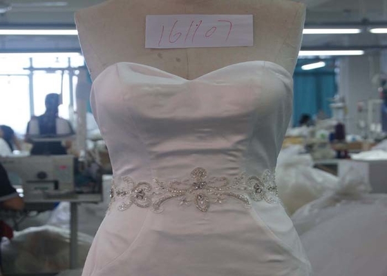 Mermaid Skirt Sweetheart Princess Wedding Dress , Slim Satin Princess Wedding Gown
