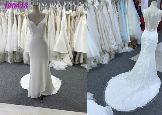 Fashion Cady Fabric A Line Ball Gown Wedding Dress For Tall Ladies Multi Color Optional