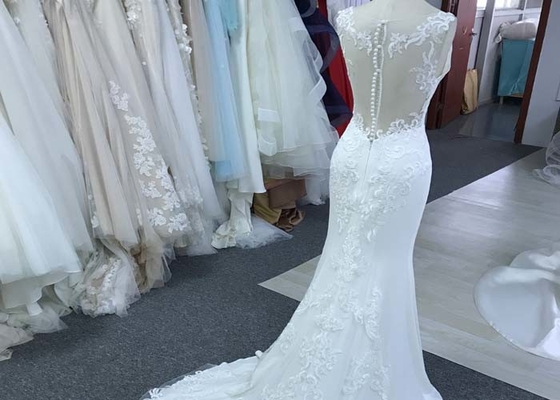 Fashion Cady Fabric A Line Ball Gown Wedding Dress For Tall Ladies Multi Color Optional