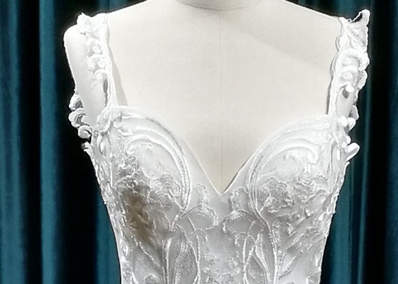 Classical Pure White Princess Bride Wedding Dress For Elegantly Older Bridal Custom Made