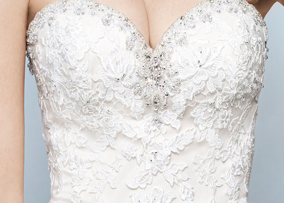 Sweetheart Mermaid Princess Bride Wedding Dress With Super Long Polyester Trains