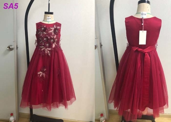 Beautiful Lace Childrens Flower Girl Dresses For Birthday Party Full Length O Neck