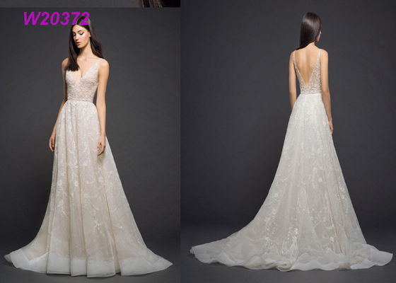 Elegant Beautiful Lace Vestidos A Line Ball Gown Wedding Dress Mariage Bridal Dress