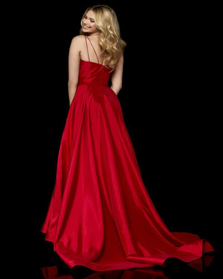 Red Satin Dresses Sweet 16 Dresses For 15 Years Formal Prom Dresses Gowns