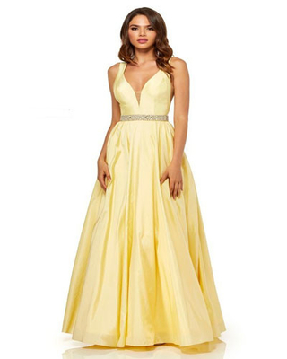 Sleeveless Luxuey Floor Length Prom Ball Gowns Sweet Party Dress In Blue