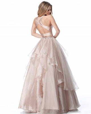 Classic Two Pieces Prom Ball Gowns Puffy Quinceanera Big Ball Gown Wedding Dresses