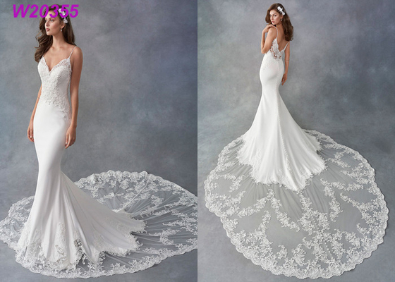 السباغيتي حزام غمد vestido الأبيض حورية البحر فستان الزفاف دي noiva بوهو دبي العربية